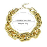 Punk Chunky Chain Collar Necklace Bib Choker for Women