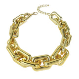 Punk Chunky Chain Collar Necklace Bib Choker for Women