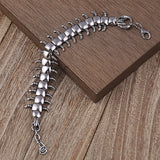 Punk Centipede Stainless Steel Bracelet for Men Women