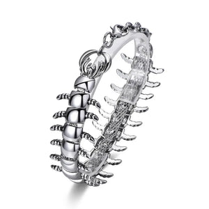 Punk Centipede Stainless Steel Bracelet for Men Women