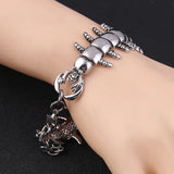 Punk Centipede Stainless Steel Bracelet for Men Women