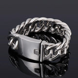 Punk Chain Bracelet Stainless Steel Hip Hop Miami Cuban Link for Men