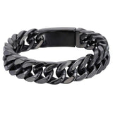 Punk Chain Bracelet Stainless Steel Hip Hop Miami Cuban Link for Men