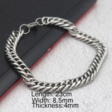 Punk Chain Link Stainless Steel Couple Bracelet