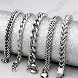Punk Chain Link Stainless Steel Couple Bracelet