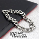 Punk Chain Link Stainless Steel Couple Bracelet