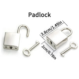 Punk Chain Lock Necklace Padlock Pendant Egirl Alternative Jewelry