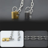 Punk Chain Necklace Men Padlock Steel Lock Pendant Gothic Jewelry