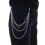 Punk Chains on jeans Keychain Women Pants Layer Belt Waist chains Hip Hop