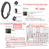 Personalized Stainless Steel Bracelet with Leather Chain for Men and Women