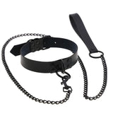 Punk Choker Necklace Women Jewelry Boho Pu Leather Leash Necklace