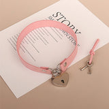 Heart Padlock Punk Choker with Keys