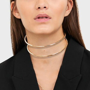 Punk Choker Necklace Chunky Torque Bib Statement Jewelry