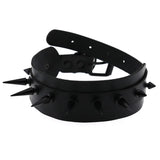 Punk Choker Necklace Gun Nails Rivet Spike Leather Collar