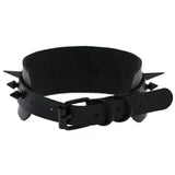Punk Choker Necklace Gun Nails Rivet Spike Leather Collar