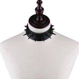 Punk Choker Necklace Gun Nails Rivet Spike Leather Collar