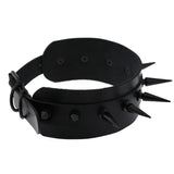 Punk Choker Necklace Gun Nails Rivet Spike Leather Collar