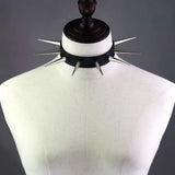 Rivet Spike Leather Choker Punk Necklace for Women