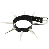 Rivet Spike Leather Choker Punk Necklace for Women
