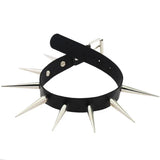 Rivet Spike Leather Choker Punk Necklace for Women