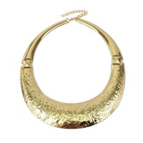Punk Chokers Necklace Alloy Torques Collar Statement Necklaces For Women Silver