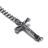 Punk Christ Cross Bracelet Catholic INRI Crucifix Cuban Link Chain Bangle