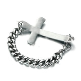 Punk Christ Cross Bracelet Catholic INRI Crucifix Cuban Link Chain Bangle