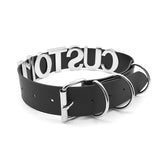 Punk Chunky Big Letters Choker Necklace Exaggerated Wide PU Collar