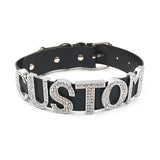Punk Chunky Big Letters Choker Necklace Exaggerated Wide PU Collar