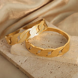 Chunky Heavy Metal Cuff Bangle for Women Jewelry