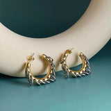 Punk Circle Loop Earring Stainless Steel Hoop Earrings