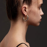 Punk Circle Loop Earring Stainless Steel Hoop Earrings