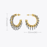 Punk Circle Loop Earring Stainless Steel Hoop Earrings