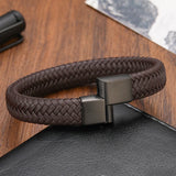Punk Classic Bracelet 16 Strands Woven Leather Men's Jewelry