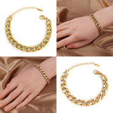 Colorful Drip Rubber Thick Steel Bracelet Party Jewelry