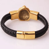 Silver/Gold Lion Head Men's Punk Bracelet Stainless Steel Jewelry