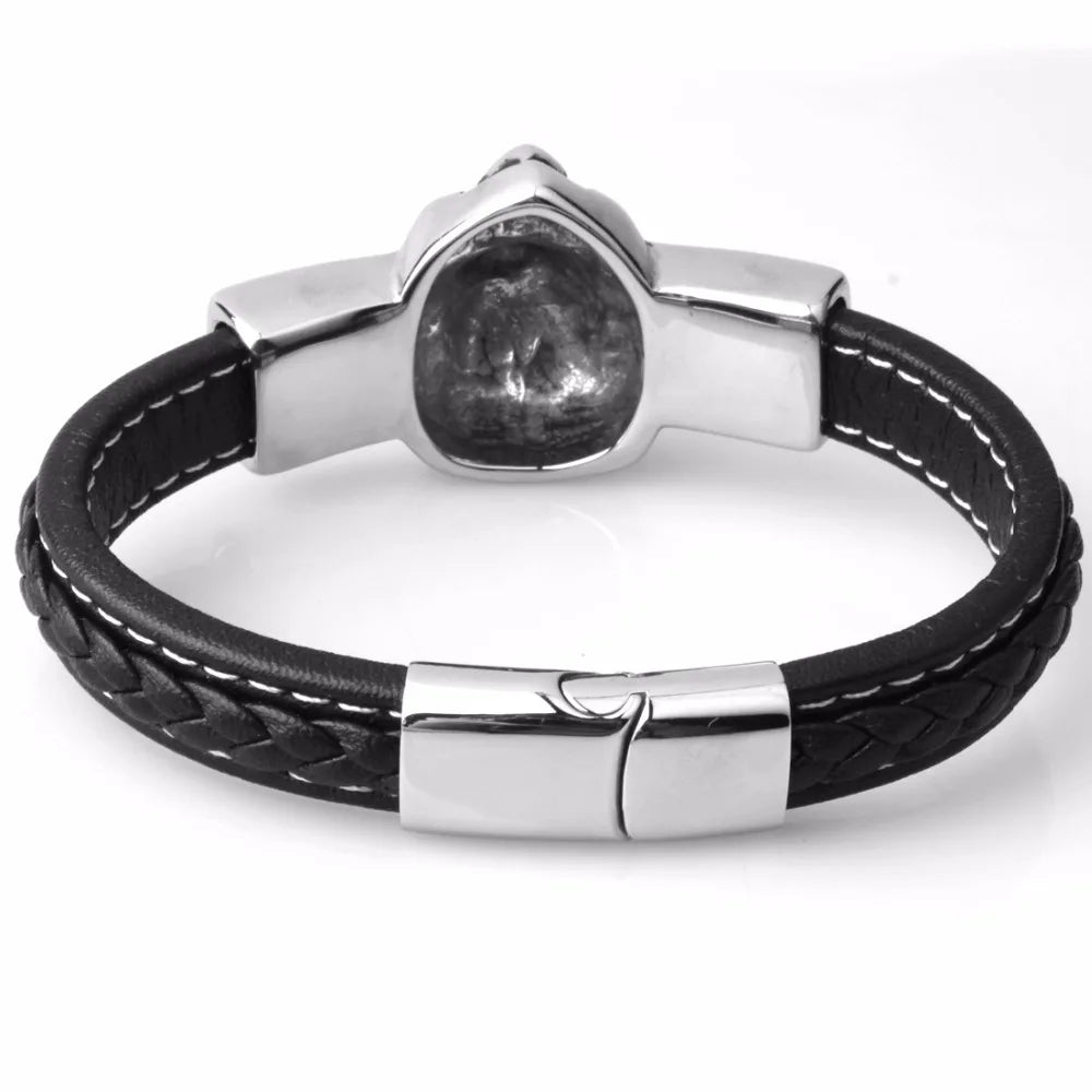 Silver/Gold Lion Head Men's Punk Bracelet Stainless Steel Jewelry