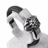 Silver/Gold Lion Head Men's Punk Bracelet Stainless Steel Jewelry