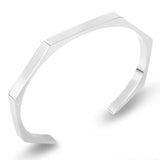 Punk Square Cuff Bracelets Manchette Jewelry Titanium Steel Gold