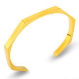 Punk Square Cuff Bracelets Manchette Jewelry Titanium Steel Gold