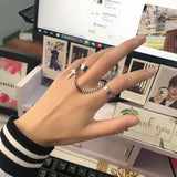 Punk Stainless Steel Men Hip Hop Open Finger Rings
