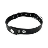 Punk Cosplay Studded Leather Choker Chain Necklace