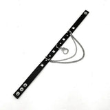 Punk Cosplay Studded Leather Choker Chain Necklace
