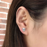 Punk Decepticons Stud Earrings 925 Silver Allergy-Free