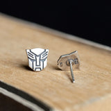 Punk Decepticons Stud Earrings 925 Silver Allergy-Free