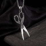 Punk Stylist Scissors Pendant Necklace Men's Hip Hop Rock Biker Jewelry