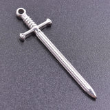 Punk Cross Sword Men Necklace Stainless Steel Charm Pendants