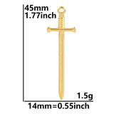 Punk Cross Sword Men Necklace Stainless Steel Charm Pendants
