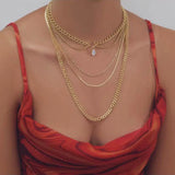 Cuban Chain Necklace 4mm Stainless Steel Men Women Jewelry Gift
