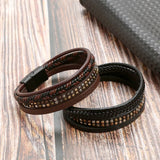 Punk Men's Rivet Multi-Layers Bracelet